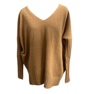 French Connection V-Neck Tan Sweater